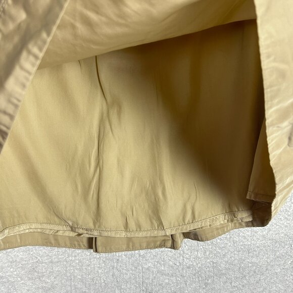 Lida Baday Skirt Womens 10 Tan Silk‎ Blend Pleated Lined Back Slit Officecore - Picture 7 of 15